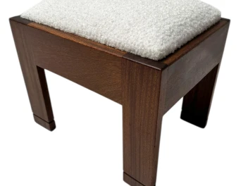 Art Deco Modernist Stool by J.A. Muntendam for L.O.V. Oosterbeek, 1920s